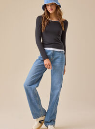 Harley Ribbed Layered Top Detail 2 - TULLABEE