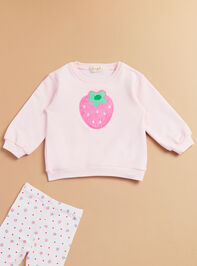 Strawberry Patch Sweatshirt and Pant Set Detail 2 - TULLABEE