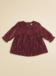 Marjorie Velvet Baby Dress Detail 2 - TULLABEE