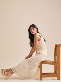 Aster Floral Midi Skirt Detail 5 - TULLABEE