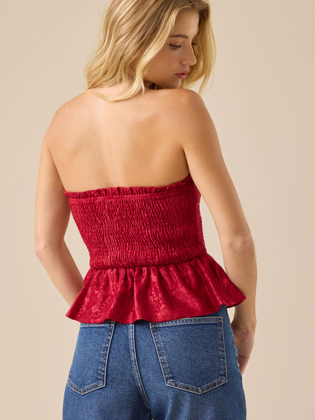 Janelle Strapless Bow Top Detail 4 - TULLABEE