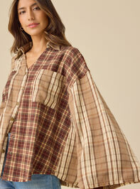 Adelaide Mixed Plaid Top Detail 4 - TULLABEE