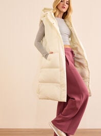 Longline Puffer Vest Detail 3 - TULLABEE