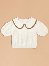 Isabella Pointelle Collared Top by Rylee + Cru - TULLABEE