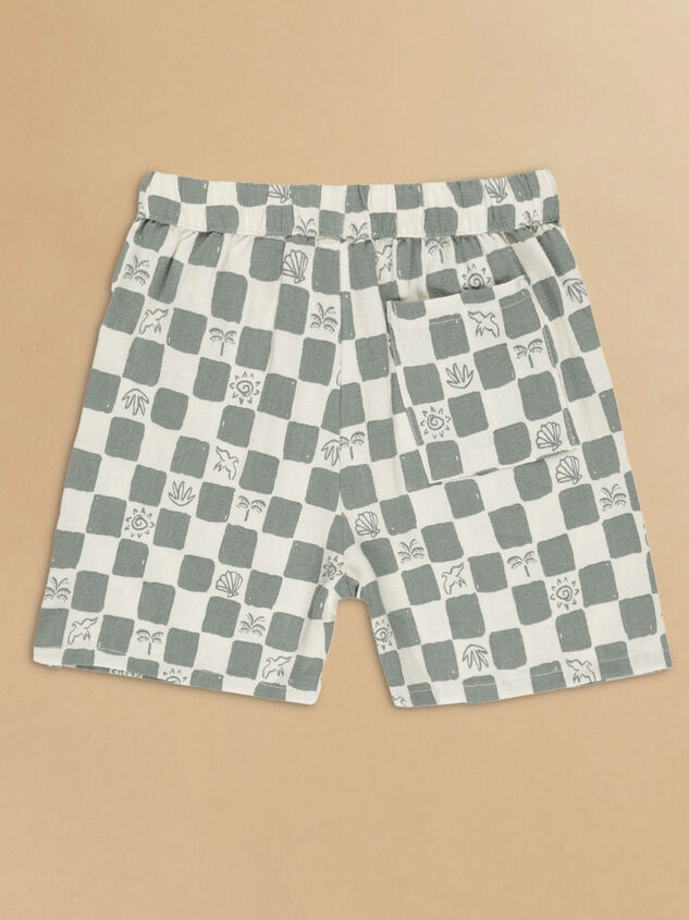 Coastal Check Shorts by Rylee + Cru Detail 2 - TULLABEE