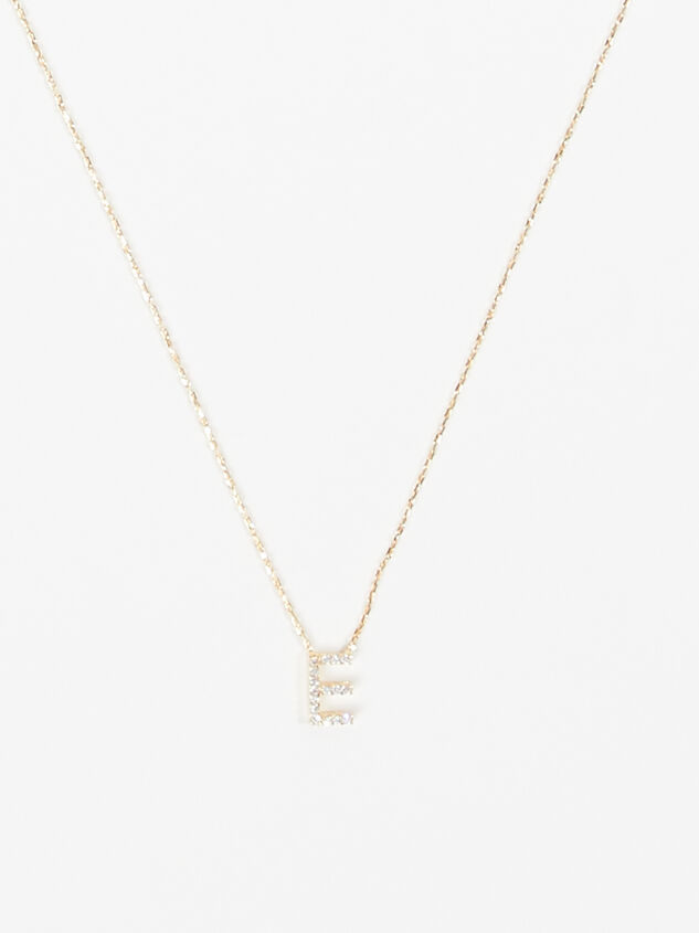 Dainty Monogram Necklace - E Detail 2 - TULLABEE
