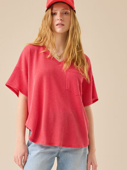 Alessia Ribbed Tunic Top - TULLABEE