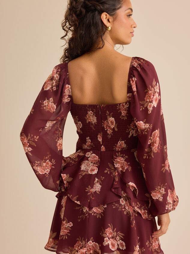 Kiki Floral Mini Dress Detail 4 - TULLABEE