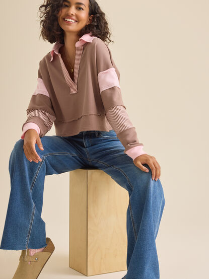 Blake Cropped Polo Pullover - TULLABEE