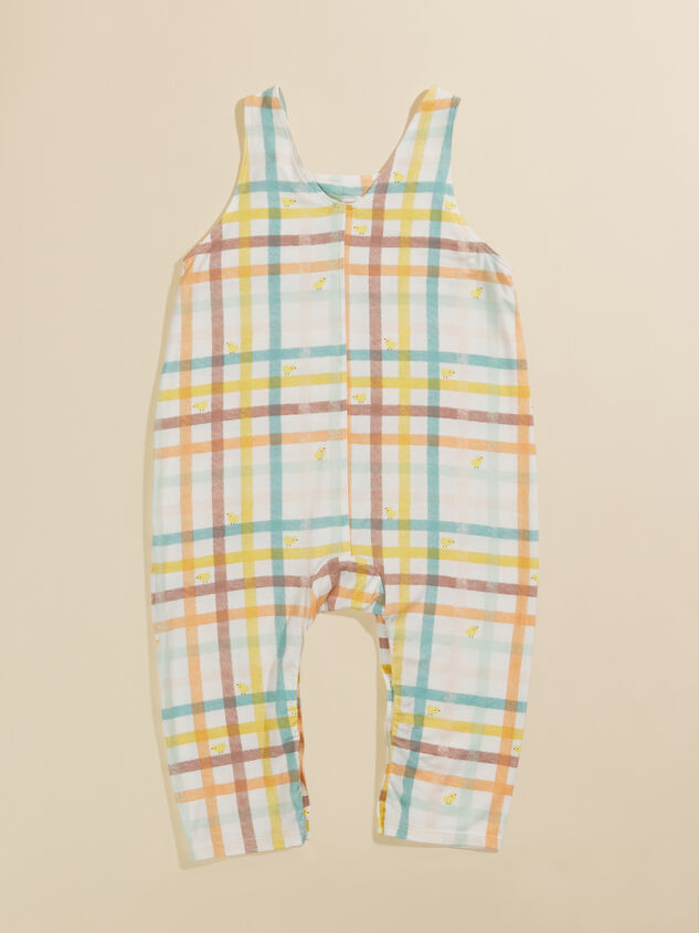 Baby Chick Gingham Overalls Detail 3 - TULLABEE