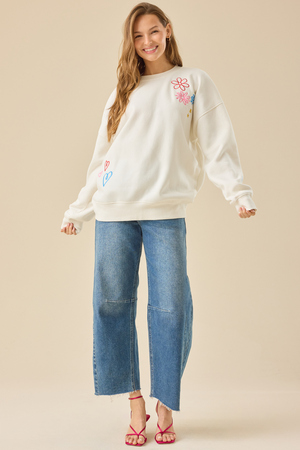 Make Heaven Crowded Graphic Sweatshirt - Altar'd State - 