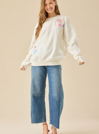 Make Heaven Crowded Graphic Sweatshirt Detail 3 - TULLABEE