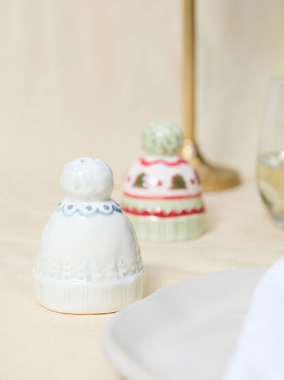 Christmas Beanie Salt And Pepper Shakers - TULLABEE