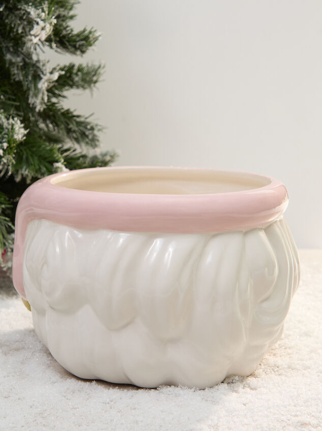 Pink Santa Punch Bowl Detail 4 - TULLABEE