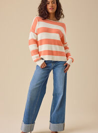 Mariah Striped Boatneck Sweater - TULLABEE