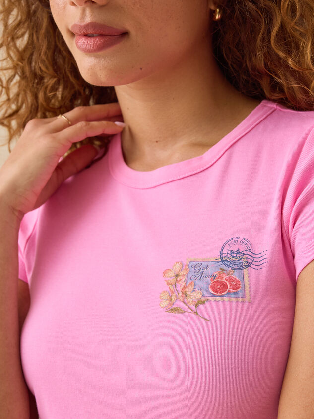European Postcard Baby Tee Detail 4 - TULLABEE