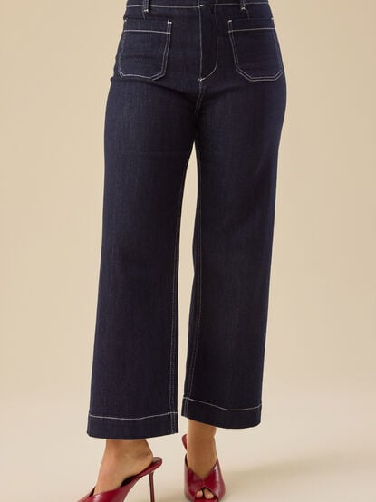 Sevyn Crop Wide Leg Jeans - TULLABEE