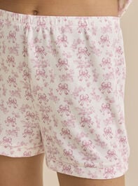 Bonnie Bows Toile PJ Set Detail 6 - TULLABEE
