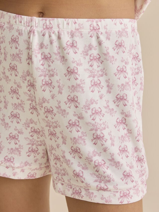 Bonnie Bows Toile PJ Set Detail 6 - TULLABEE