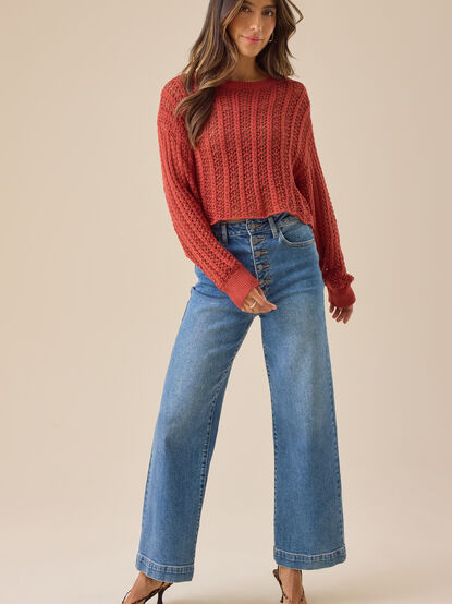 Anya Pointelle Sweater - TULLABEE