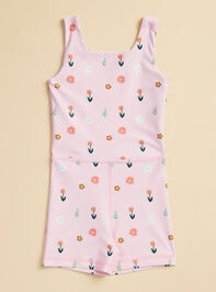 Macie Floral Athletic Unitard Detail 2 - TULLABEE