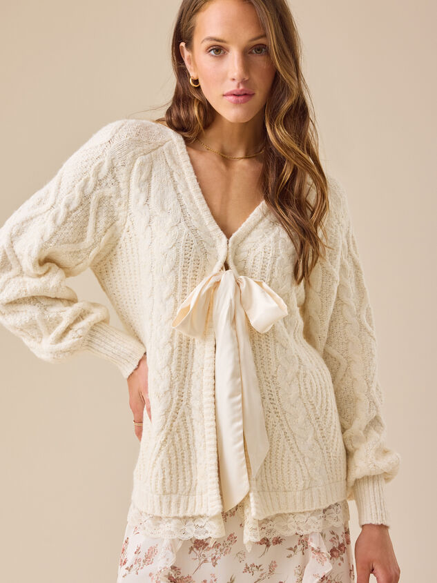 Violet Tie Front Cardigan - TULLABEE