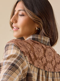 Willow Cropped Plaid Top Detail 2 - TULLABEE