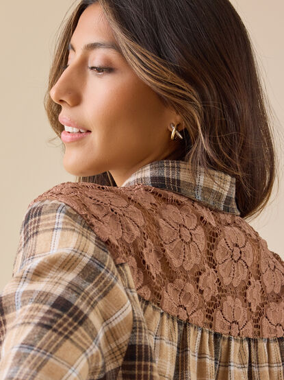 Willow Cropped Plaid Top - TULLABEE