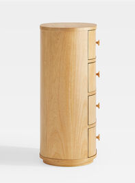 Ruth Narrow Wood Nightstand Detail 3 - TULLABEE
