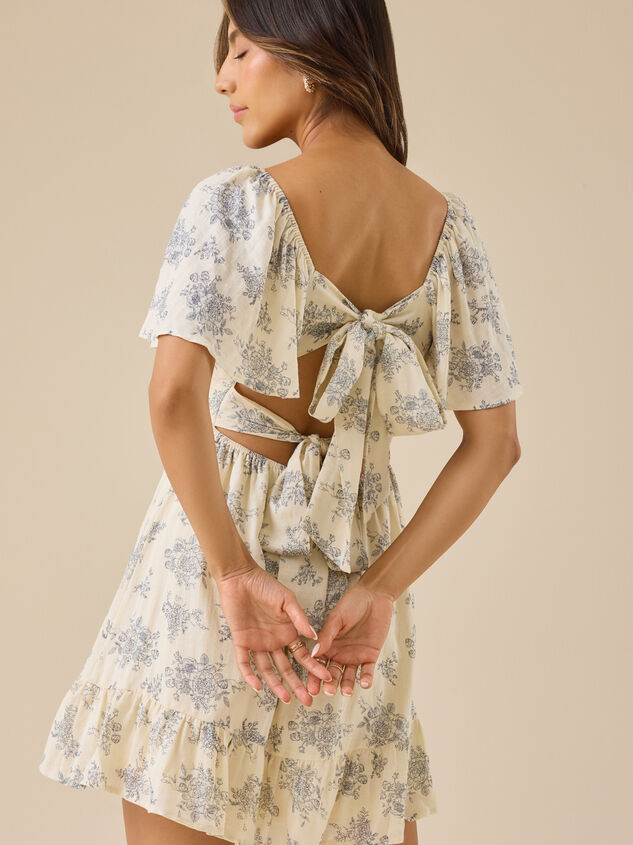 Gwen Floral Mini Dress Detail 4 - TULLABEE