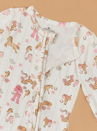 Pink Cowgirl Footie Detail 2 - TULLABEE