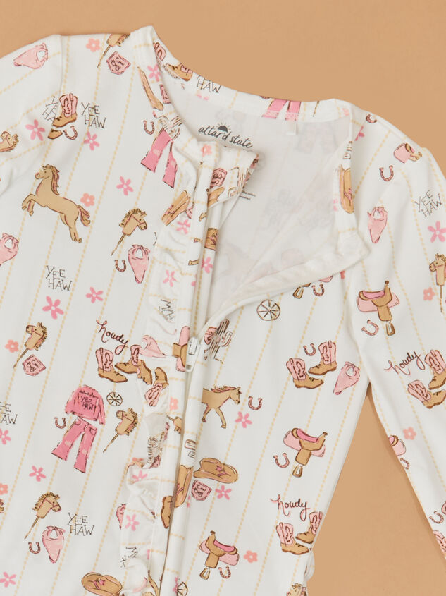 Pink Cowgirl Footie Detail 2 - TULLABEE