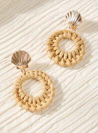 Marina Gold Shell Woven Earrings - TULLABEE