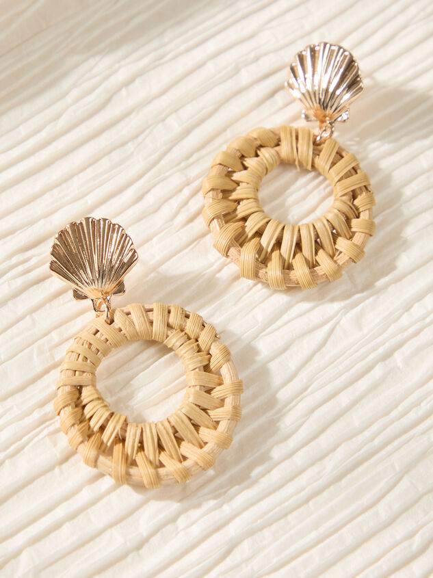 Marina Gold Shell Woven Earrings - TULLABEE