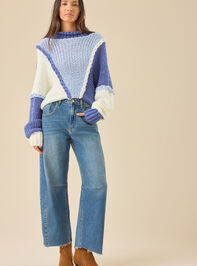 Andy Colorblock Braid Sweater Detail 4 - TULLABEE