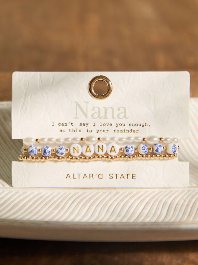 Nana Painted Bead Bracelet Set Detail 3 - TULLABEE