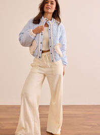 Gingham Heart Patch Jacket Detail 5 - TULLABEE