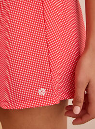 Picnic Perfect Gingham Boxer Skort Detail 4 - TULLABEE