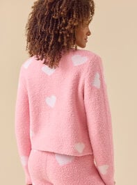Arianna Teddy Heart Pullover Detail 3 - TULLABEE