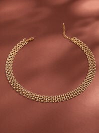 18K Gold Wide Panther Necklace - TULLABEE
