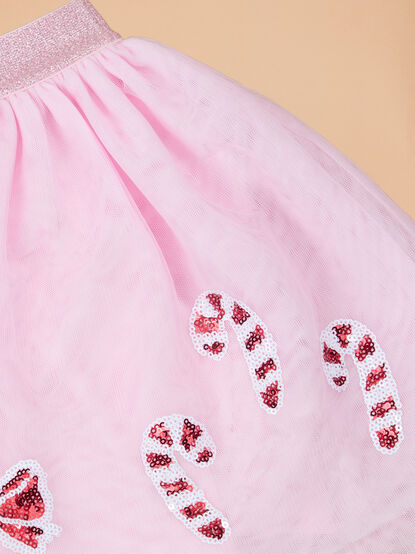 Candy Cane Bow Tutu Skirt - TULLABEE