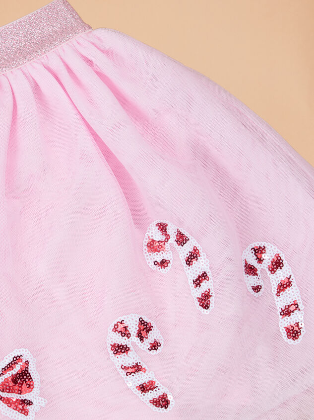 Candy Cane Bow Tutu Skirt Detail 2 - TULLABEE