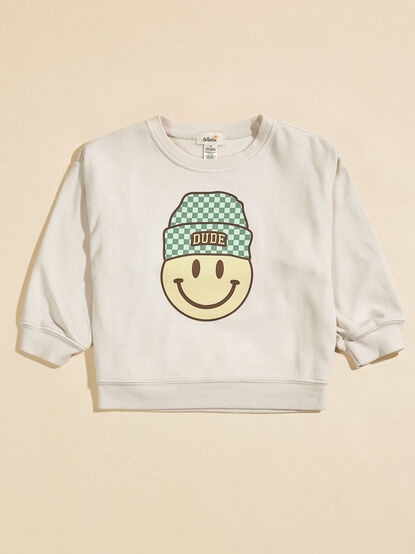 Dude Smiley Sweatshirt - TULLABEE
