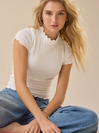 Stacy Mockneck Ribbed Top - TULLABEE