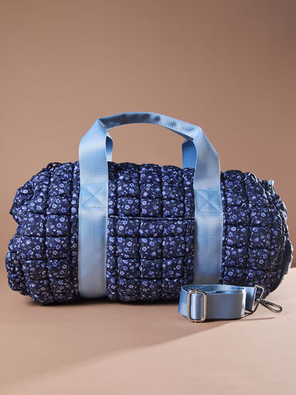 Cozy Voyage Floral Duffle Bag - TULLABEE