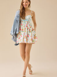 Laryna Floral Mini Dress Detail 2 - TULLABEE