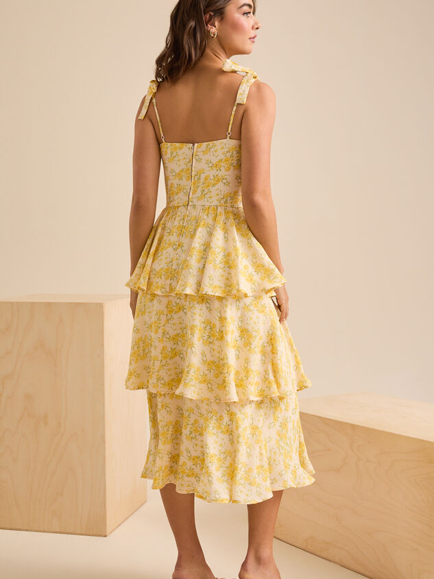 Melina Floral Maxi Dress Detail 4 - TULLABEE