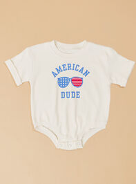 American Dude Romper Detail 2 - TULLABEE
