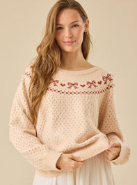 Fair Isle Bow Sweater by Rylee + Cru - TULLABEE