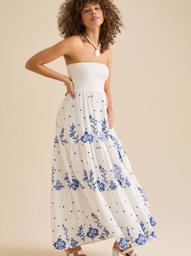 Melanie Strapless Maxi Dress Detail 4 - TULLABEE